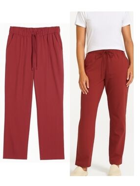 Lululemon Comfy Workleisure Preppy Stretch High-Rise Pants in Mulled Wine 6